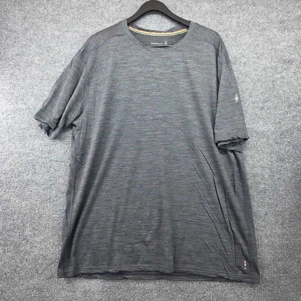 Smartwool Mens XL Merino Sport 150 Short Sleeve Tee Charcoal Heather Grey